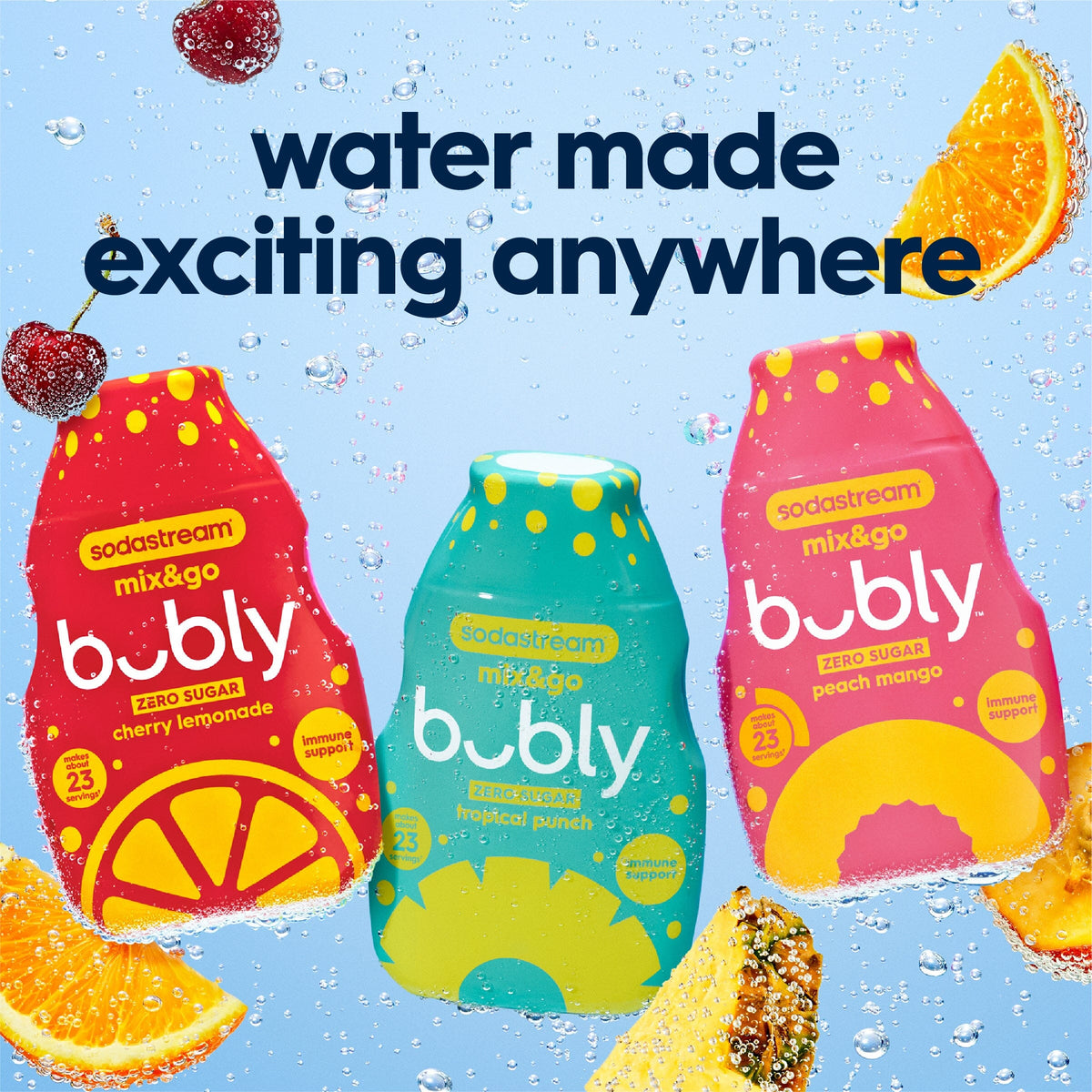 Sodastream mix&go™ bubly™ Peach Mango Liquid Water Enhancer 92ml