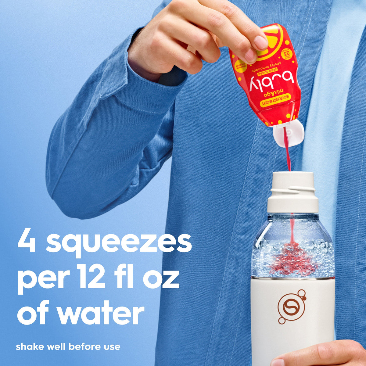 Sodastream mix&go™ bubly™ Cherry Lemonade Liquid Water Enhancer 92ml