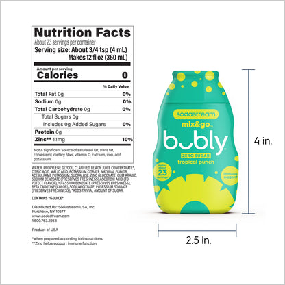 Sodastream mix&go™ bubly™ Tropical Punch Liquid Water Enhancer 3 Pack 3 x 92ml - Reward
