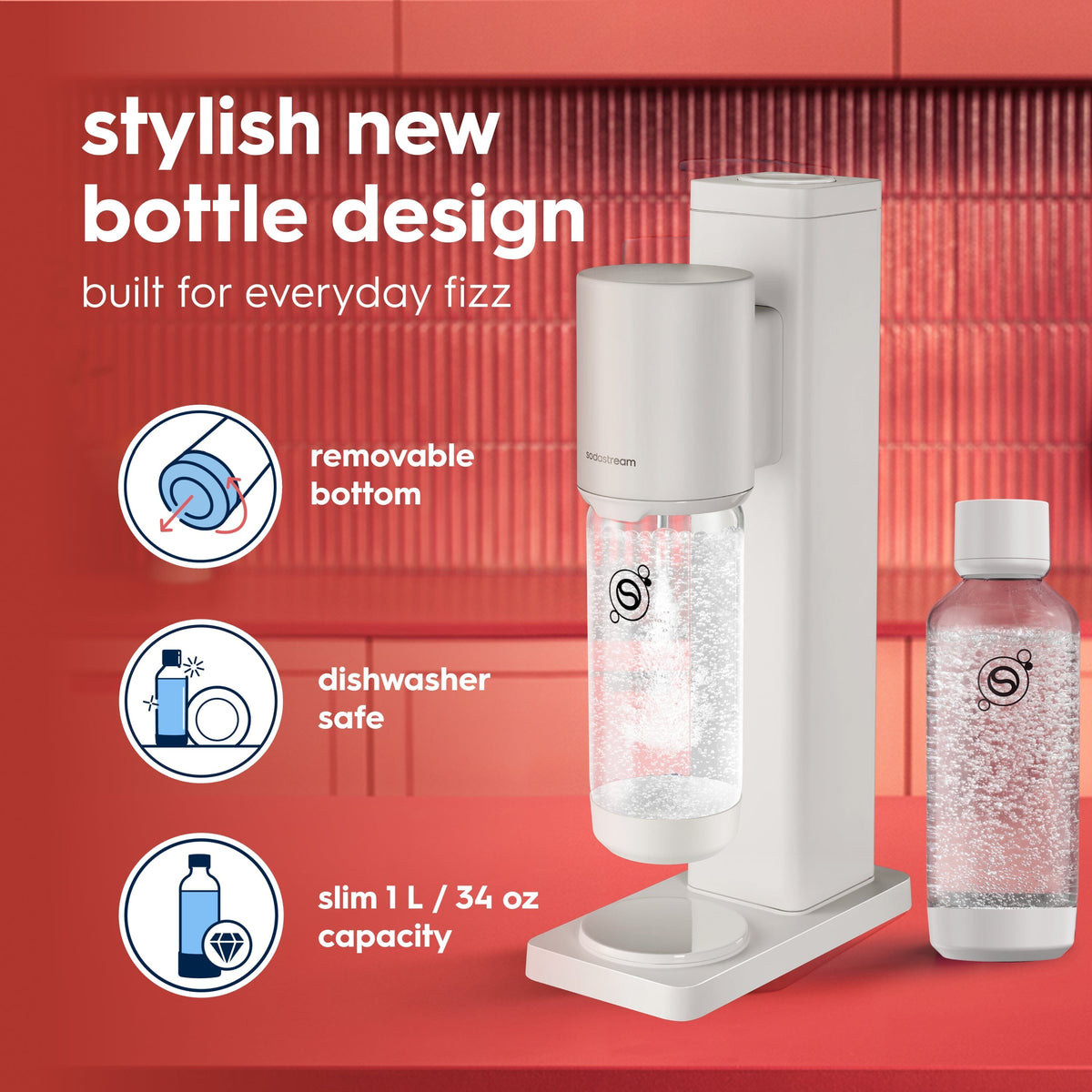 Sodastream Fresh™ Sparkling Water Bottle White 1L