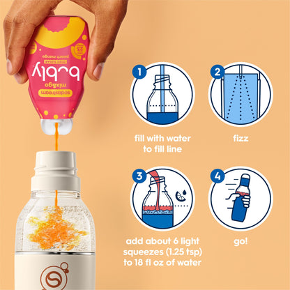Sodastream mix&go™ bubly™ Peach Mango Liquid Water Enhancer 92ml