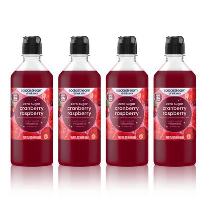 Sodastream Classics® Cranberry & Raspberry Zero Sugar Drink Mix 4 Pack 440ml