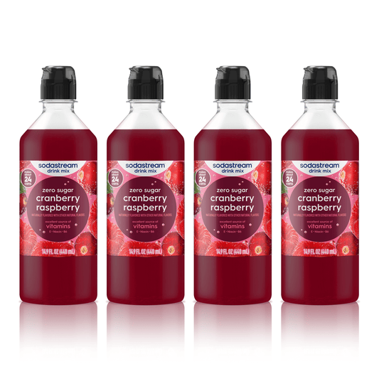 Sodastream Classics® Cranberry & Raspberry Zero Sugar Drink Mix 4 Pack 440ml