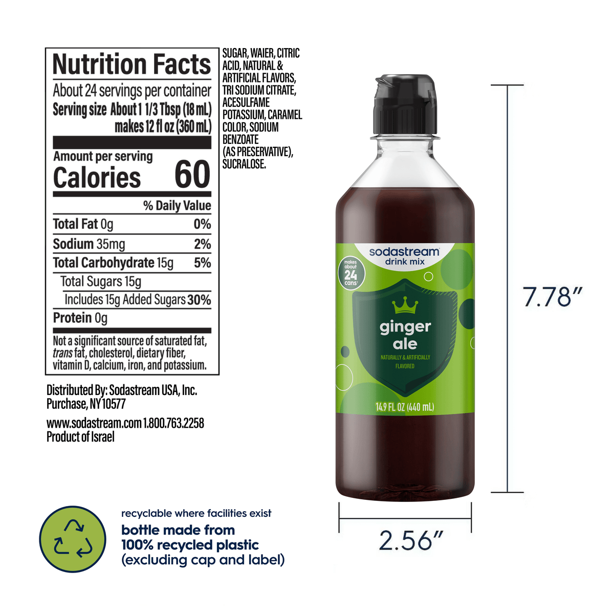 Sodastream Classics® Ginger Ale Drink Mix 440ml