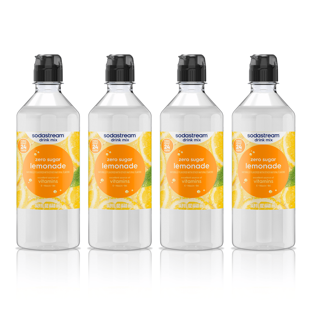 Sodastream Classics® Lemonade Zero Sugar Drink Mix 4 Pack 440ml