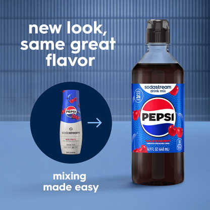 Sodastream Pepsi Wild Cherry Drink Mix 4 Pack 440ml