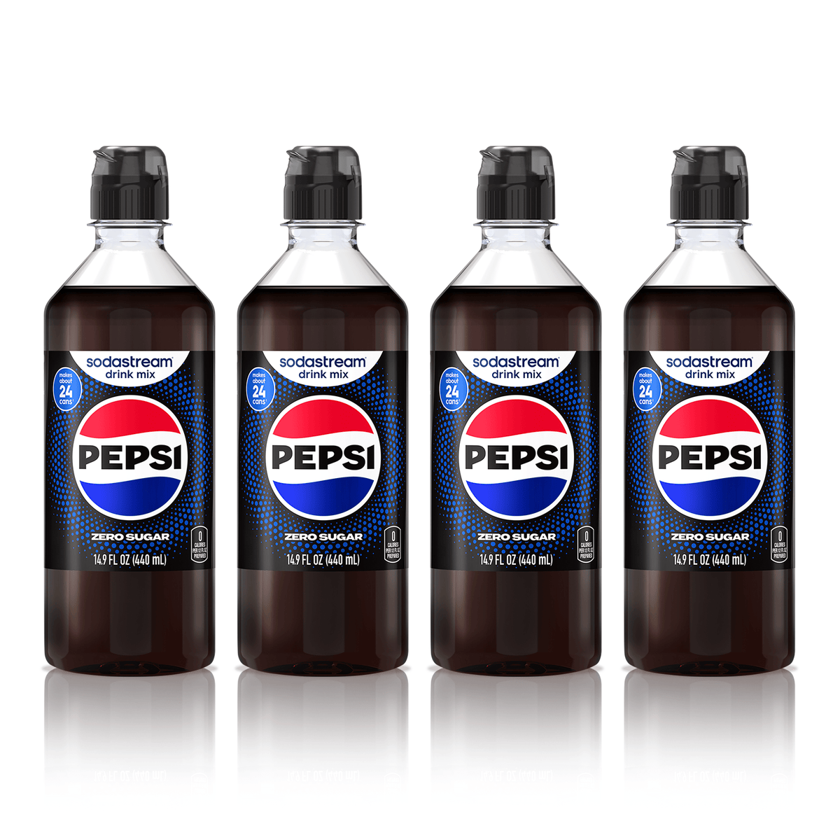 Sodastream Pepsi Zero Sugar Drink Mix 4 Pack 440ml - Reward