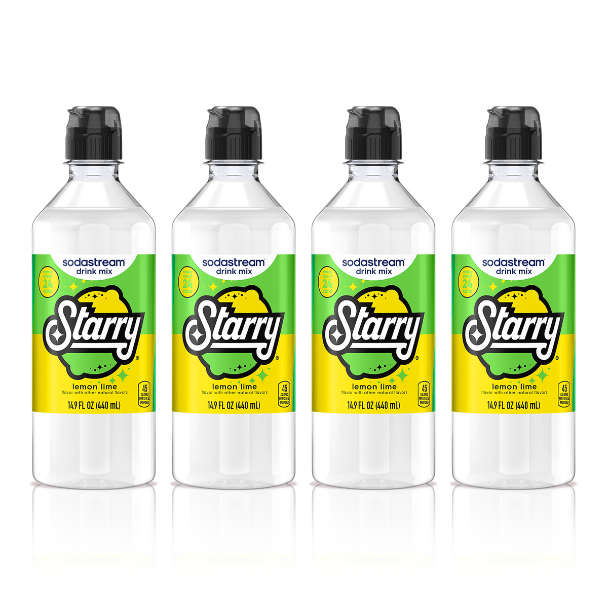 Sodastream STARRY® Lemon Lime Drink Mix 4 Pack 440ml