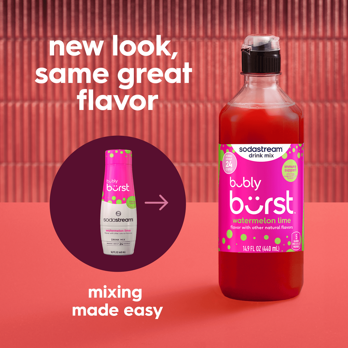 Sodastream bubly burst® Watermelon Lime Drink Mix 440ml