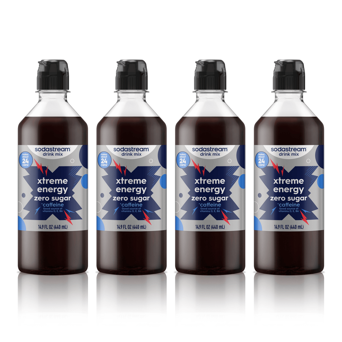 Sodastream Classics® Xtreme Energy Zero Sugar Drink Mix 4 Pack 440ml