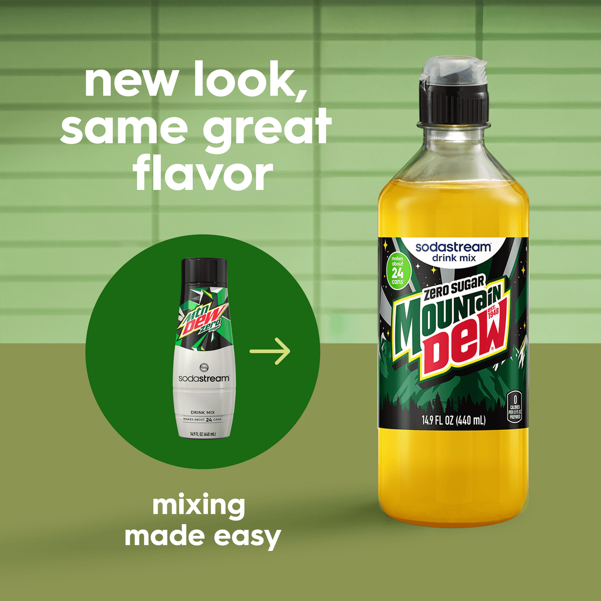 Sodastream MTN DEW Zero Sugar Drink Mix 4 Pack 440ml - Reward