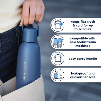Sodastream Fizz & Go™ Insulated Stainless Steel Bottle Storm Blue 30.4 oz - Reward