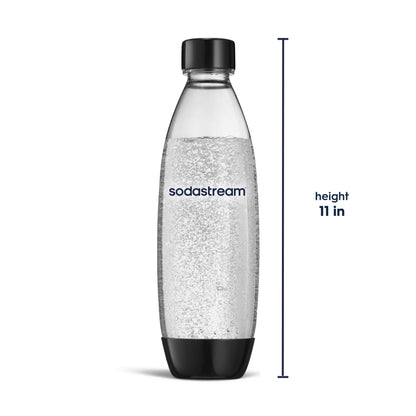 Sodastream Slim Sparkling Water Bottle Twin Pack Black 33.8 oz