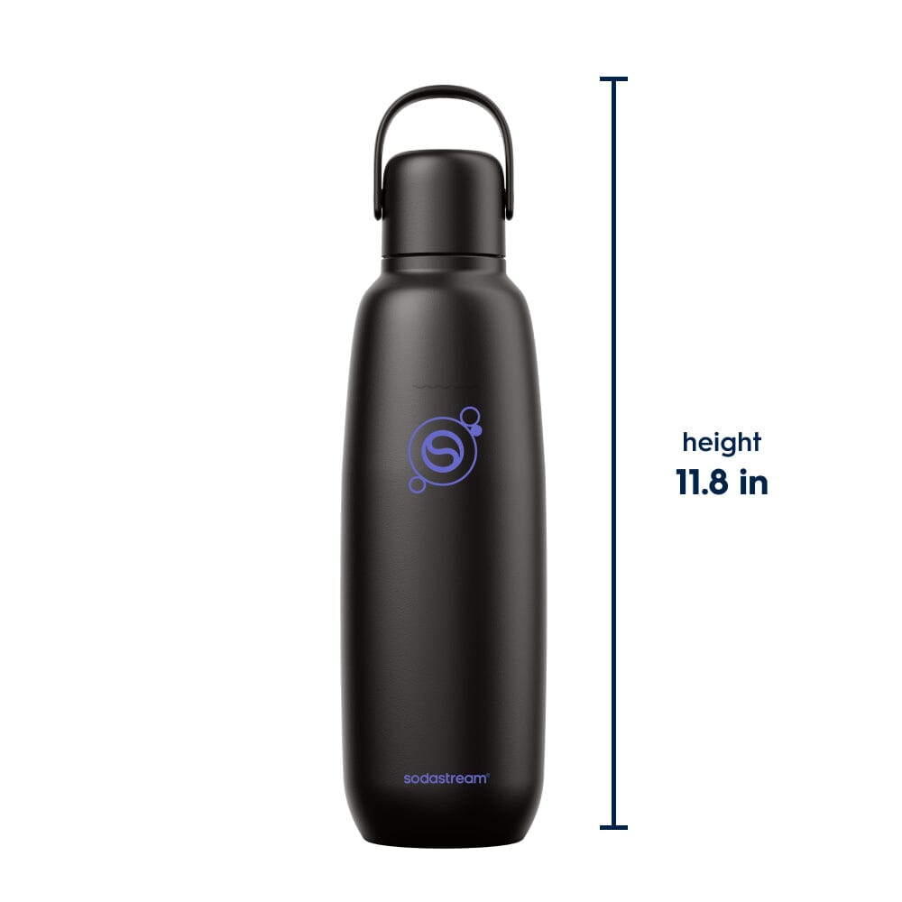 Sodastream Fizz & Go™ Insulated Stainless Steel Carbonating Bottle Black 30.4 oz
