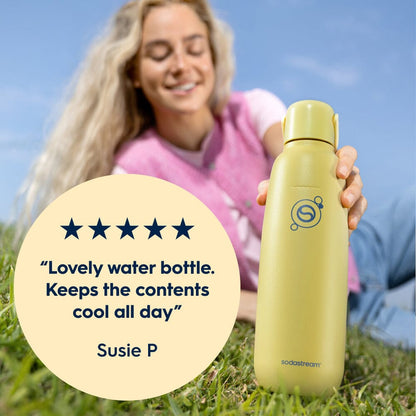 Sodastream Fizz & Go™ Insulated Stainless Steel Carbonating Bottle Lemon 30.4 oz