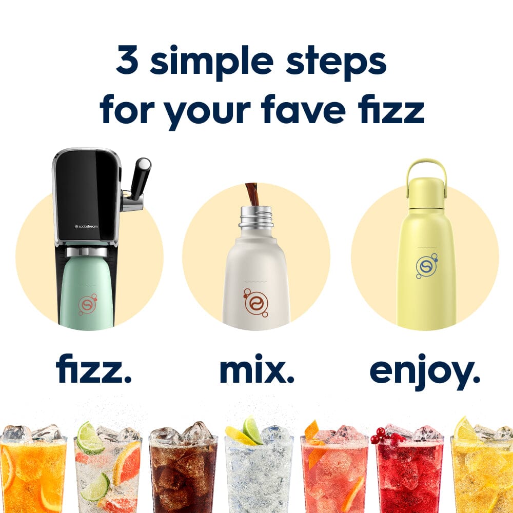 Sodastream Fizz & Go™ Insulated Stainless Steel Carbonating Bottle Lemon 30.4 oz