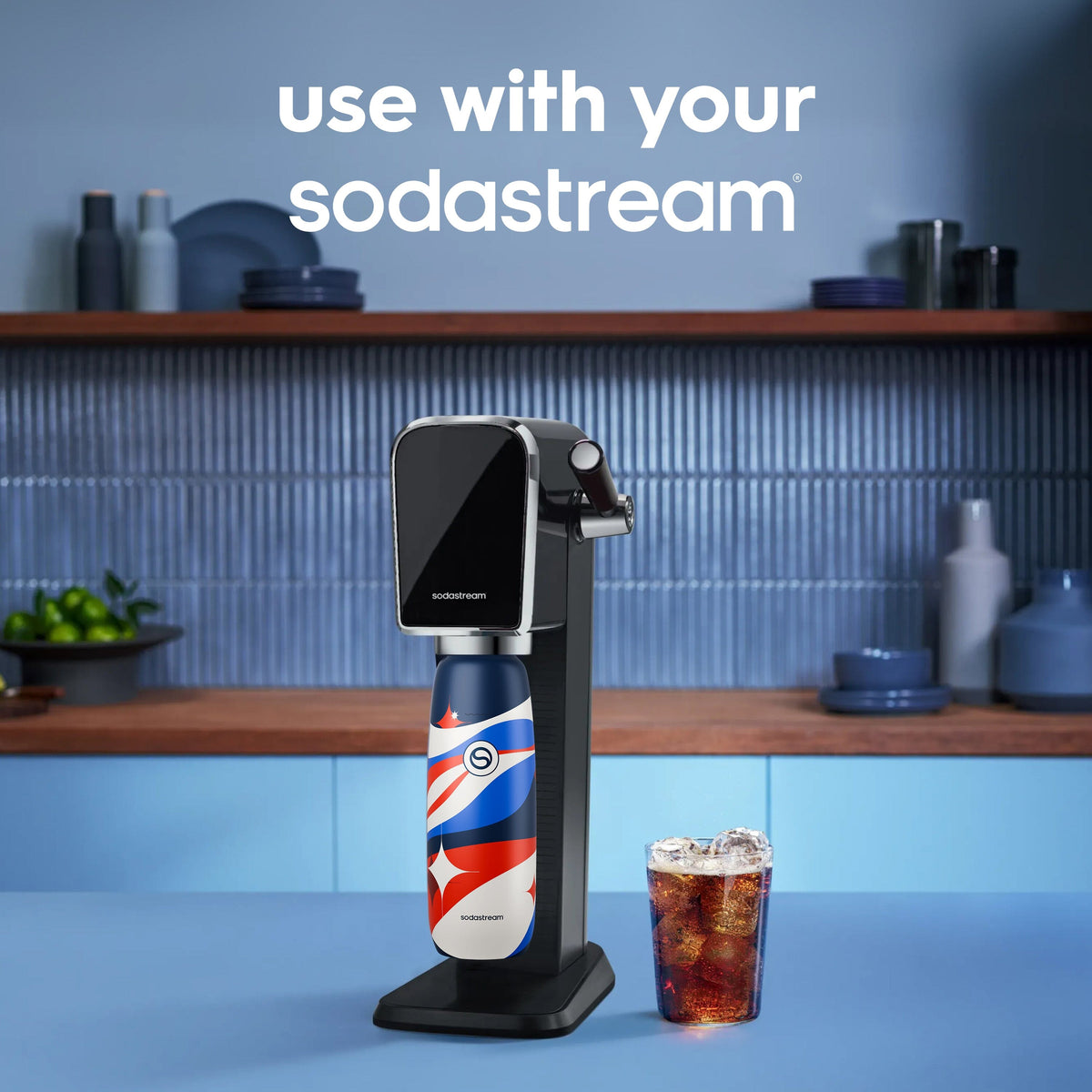 Sodastream Fizz & Go™ Insulated Stainless Steel Carbonating Bottle USA 250th 30.4 oz