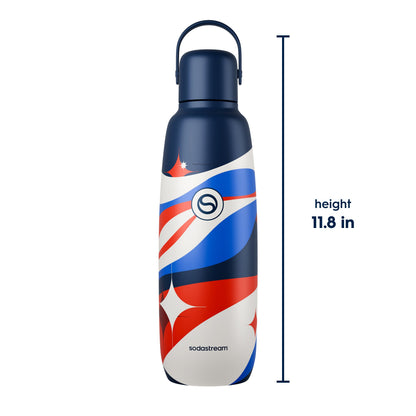 Sodastream Fizz & Go™ Insulated Stainless Steel Carbonating Bottle USA 250th 30.4 oz